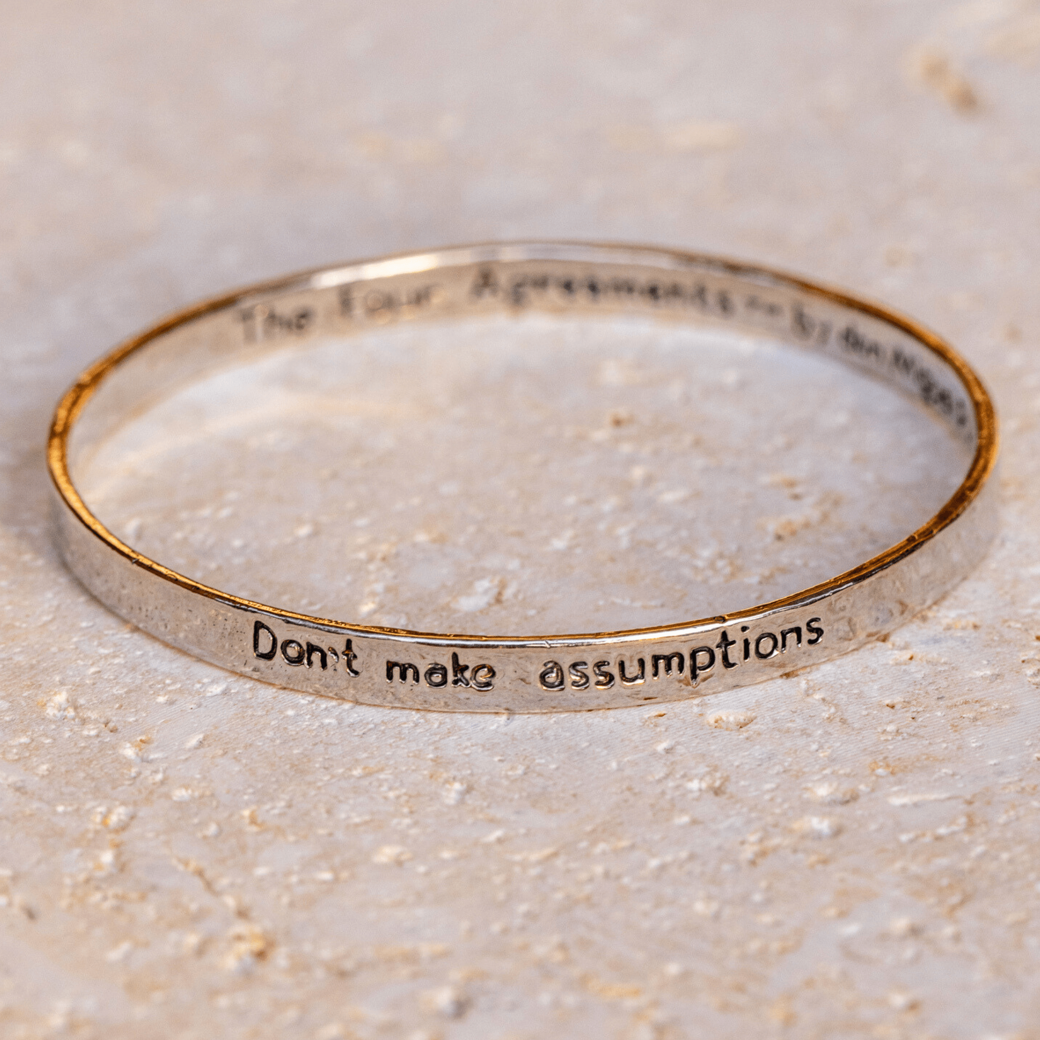 Jewelry Evolution Bracelet The Four Agreements Double Bangle Set