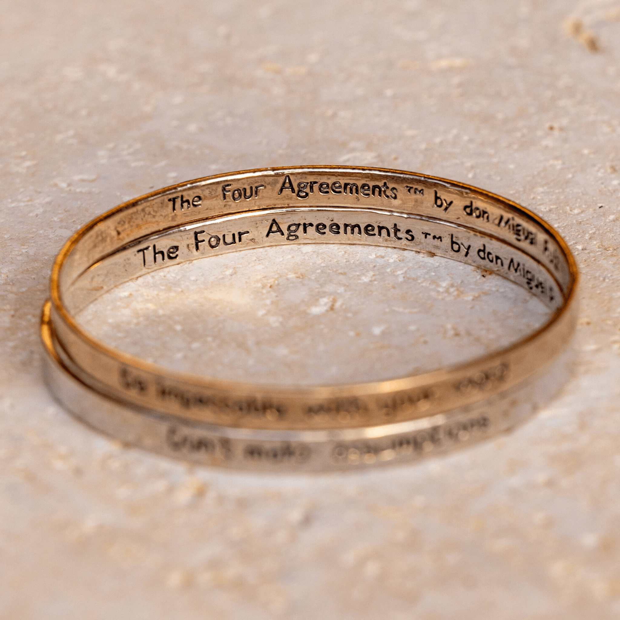 Jewelry Evolution Bracelet The Four Agreements Double Bangle Set