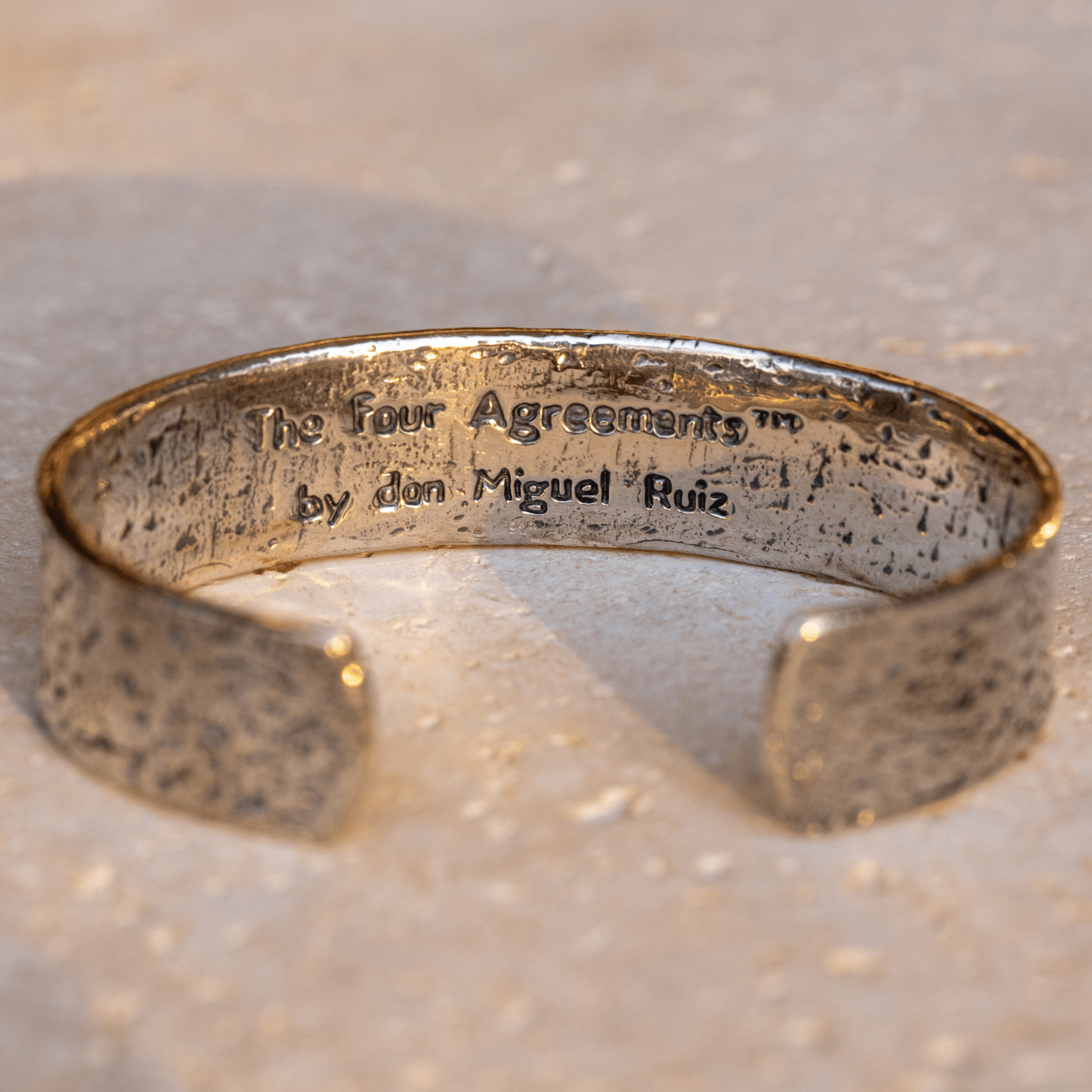 Jewelry Evolution Bracelet The Four Agreements Textured Cuff