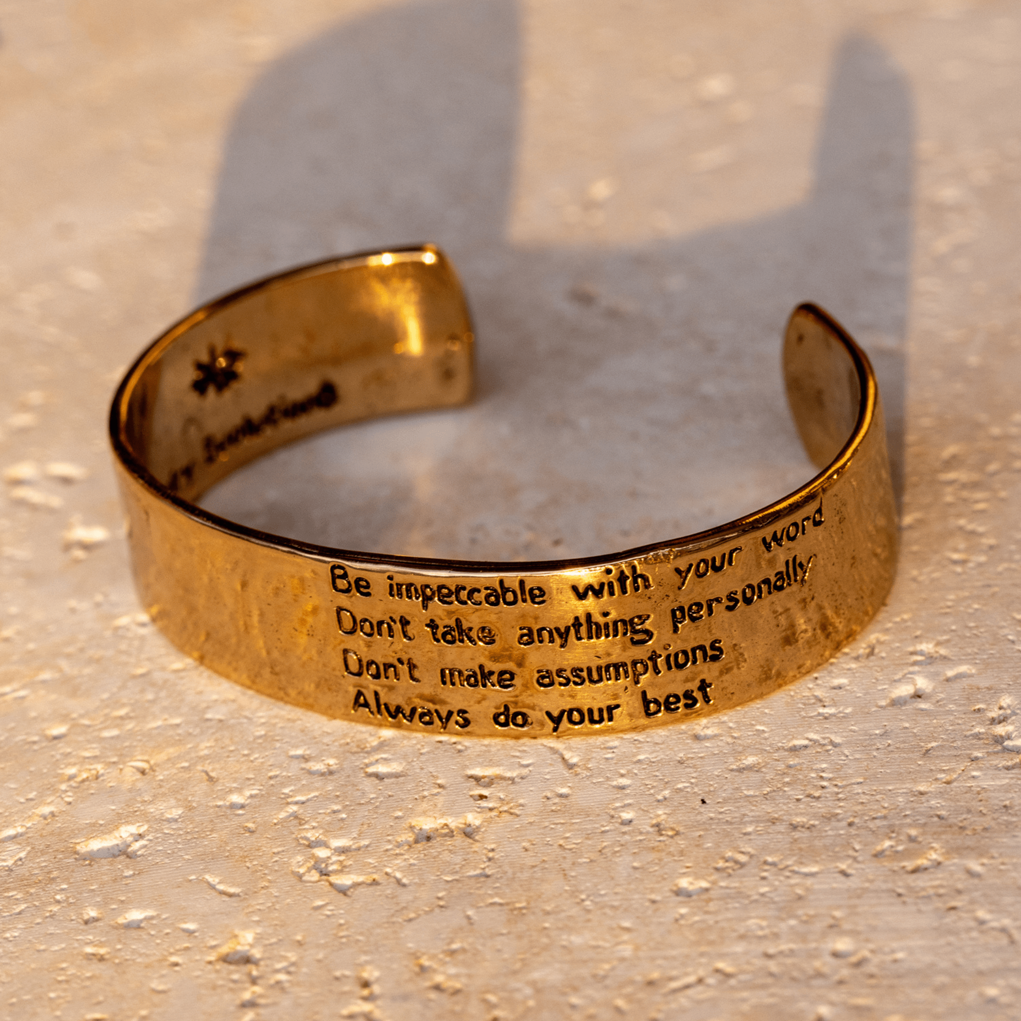 Jewelry Evolution Bracelet The Four Agreements Textured Cuff