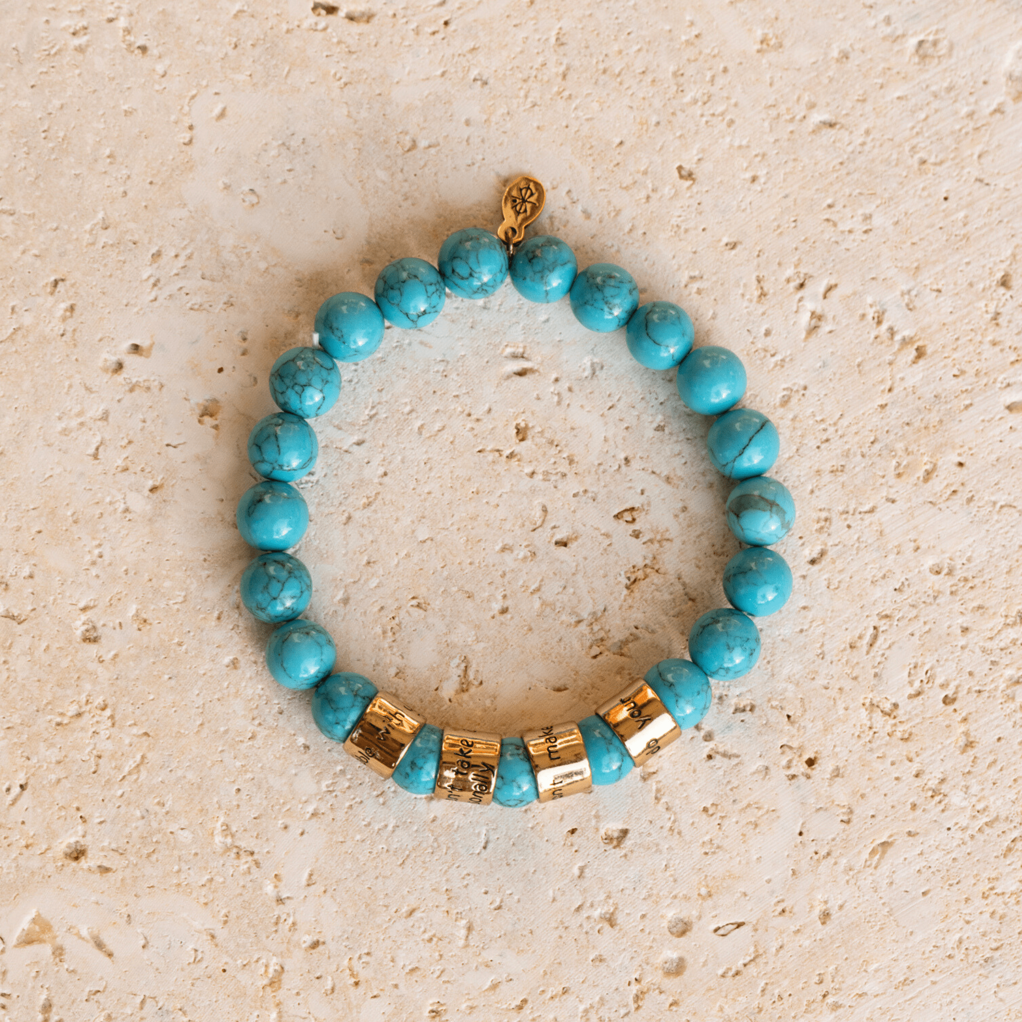 Jewelry Evolution Bracelet The Four Agreements Turquoise Beaded Bracelet