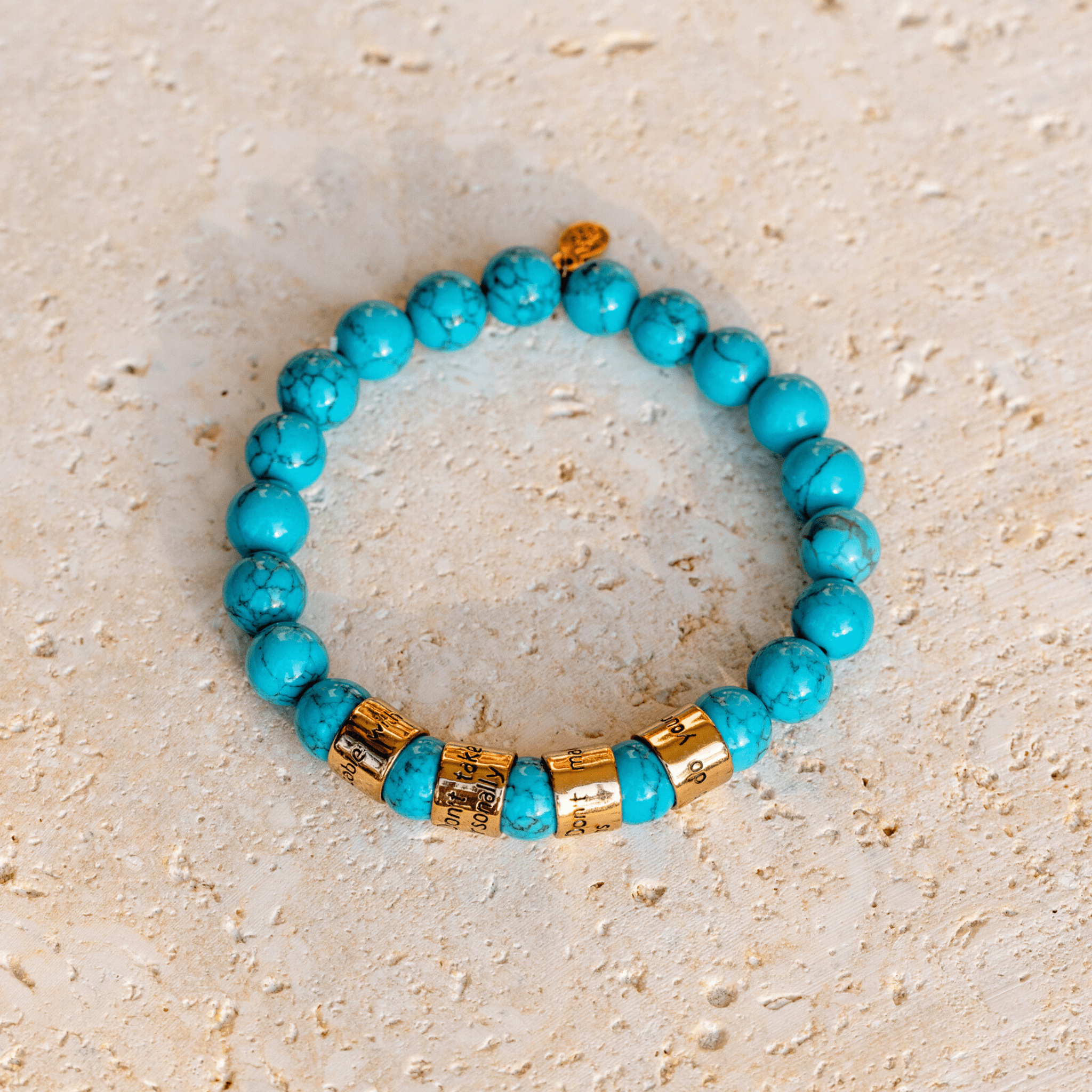 Jewelry Evolution Bracelet The Four Agreements Turquoise Beaded Bracelet