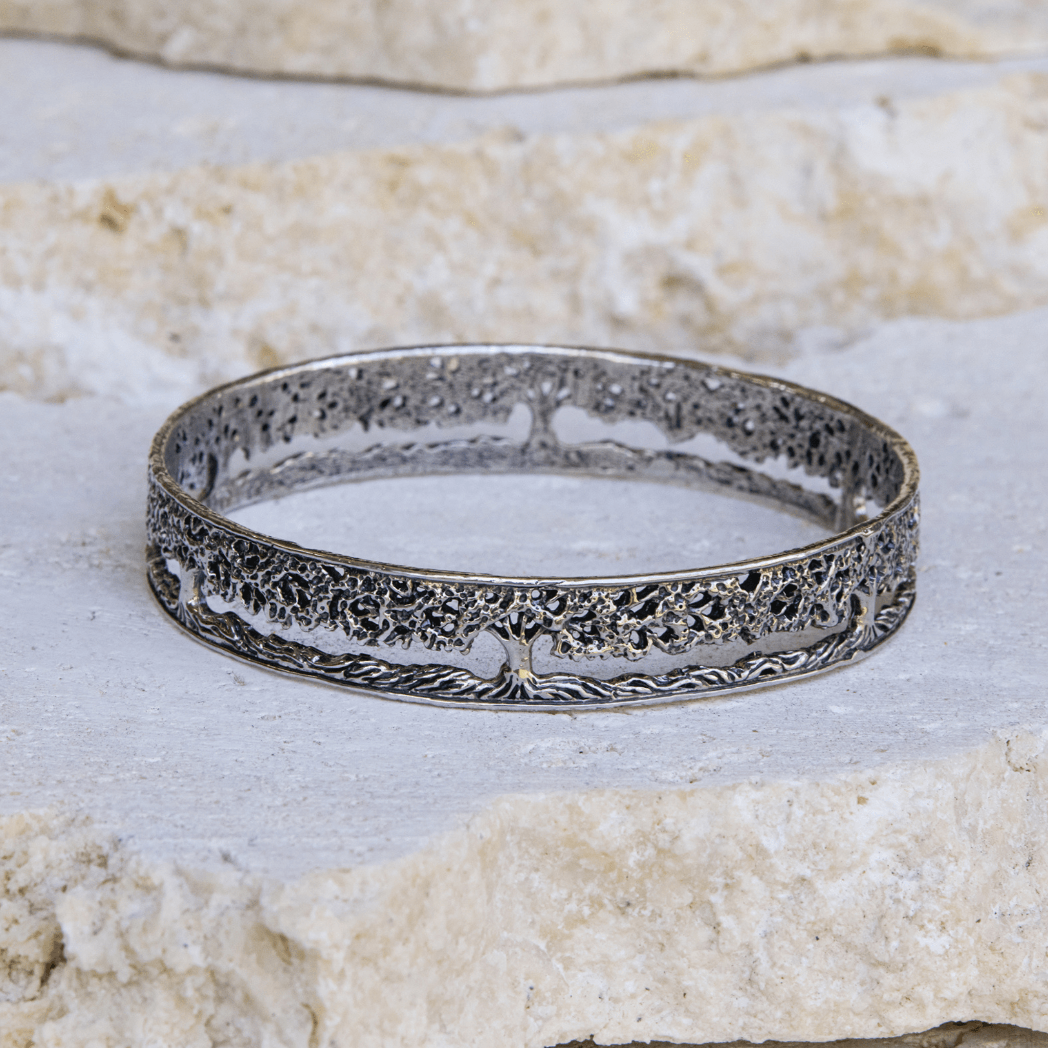 Jewelry Evolution Bracelet Tree of Life Filigree Bangle