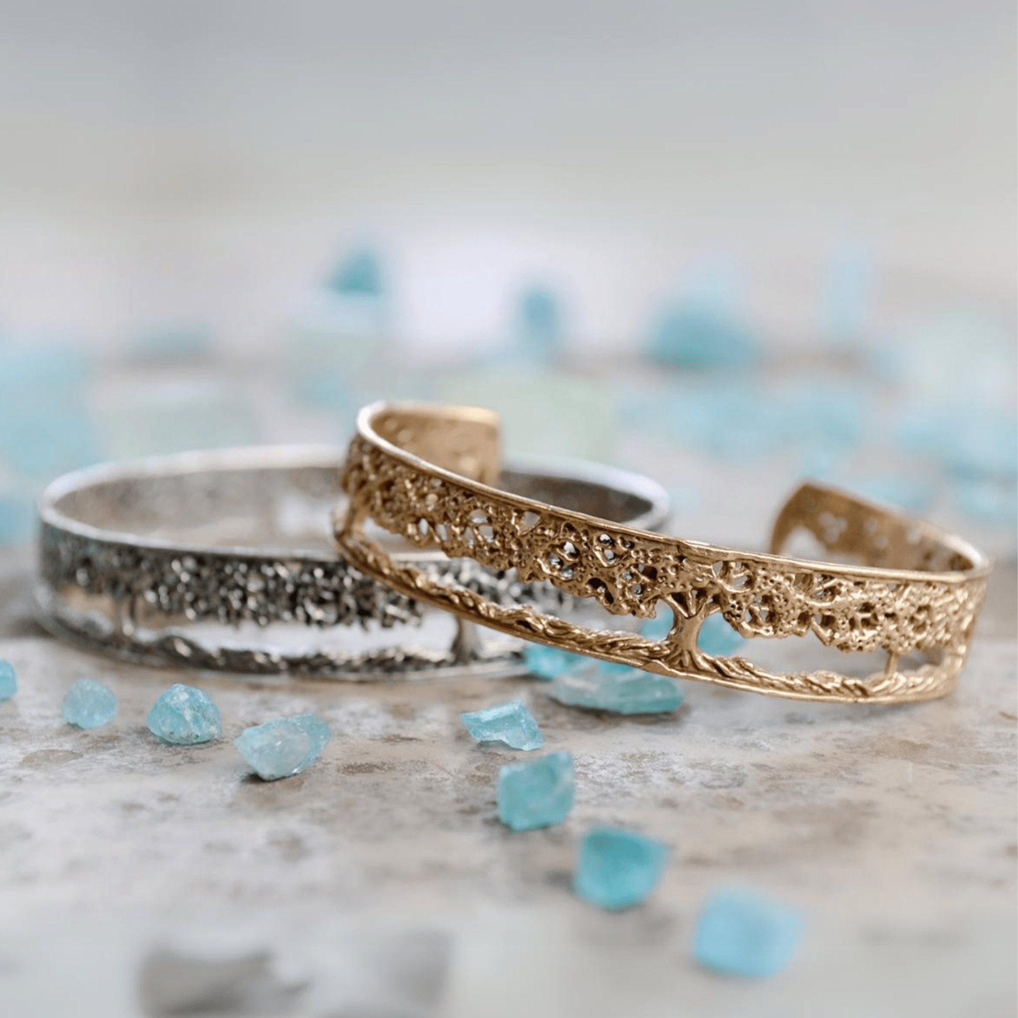 Jewelry Evolution Bracelet Tree of Life Filigree Bangle