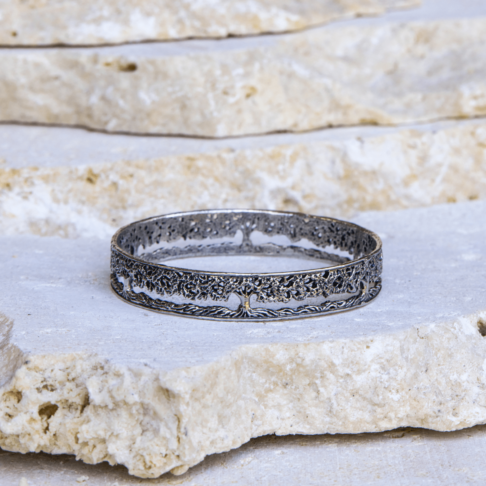 Jewelry Evolution Bracelet Tree of Life Filigree Bangle