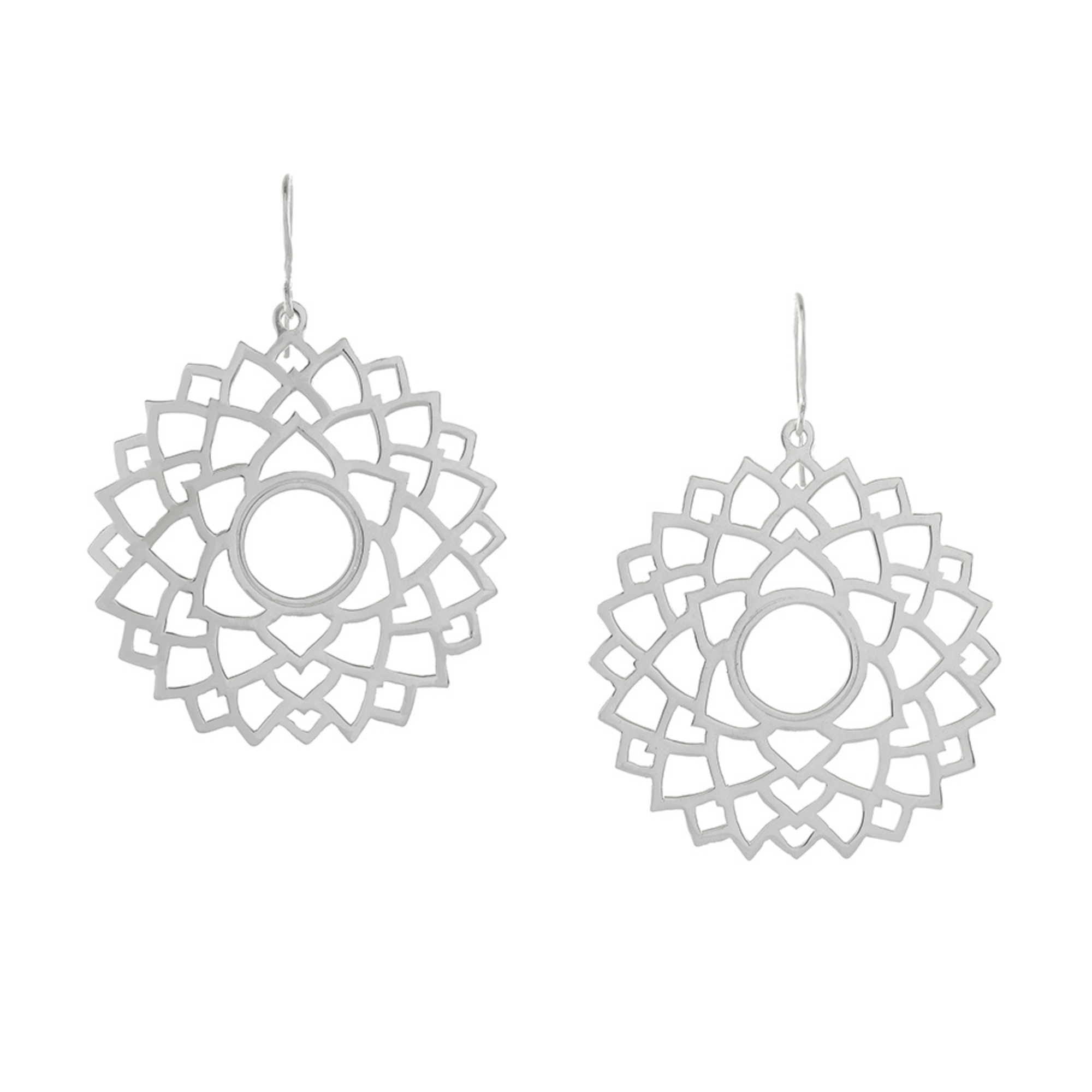 Jewelry Evolution Earrings Crown Chakra Earrings in Sterling Silver