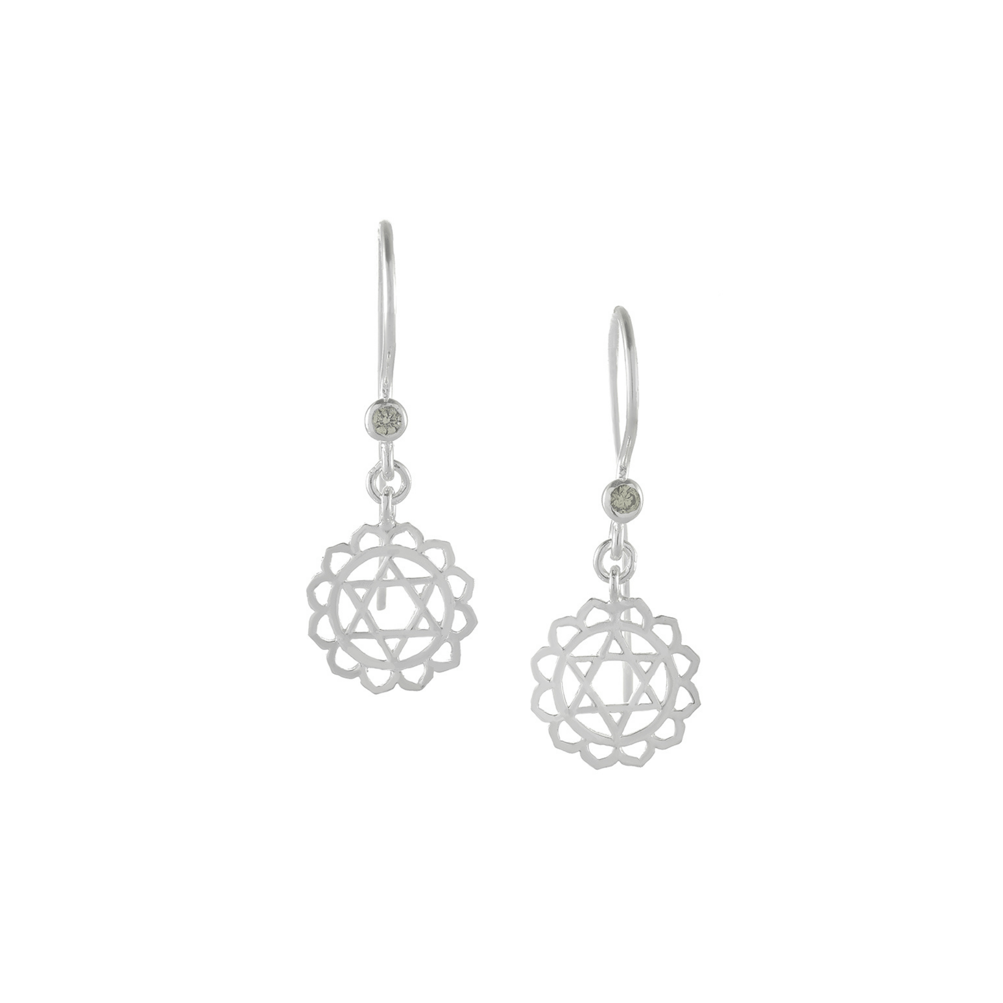 Jewelry Evolution Earrings Heart Chakra Stone Dangle Earrings