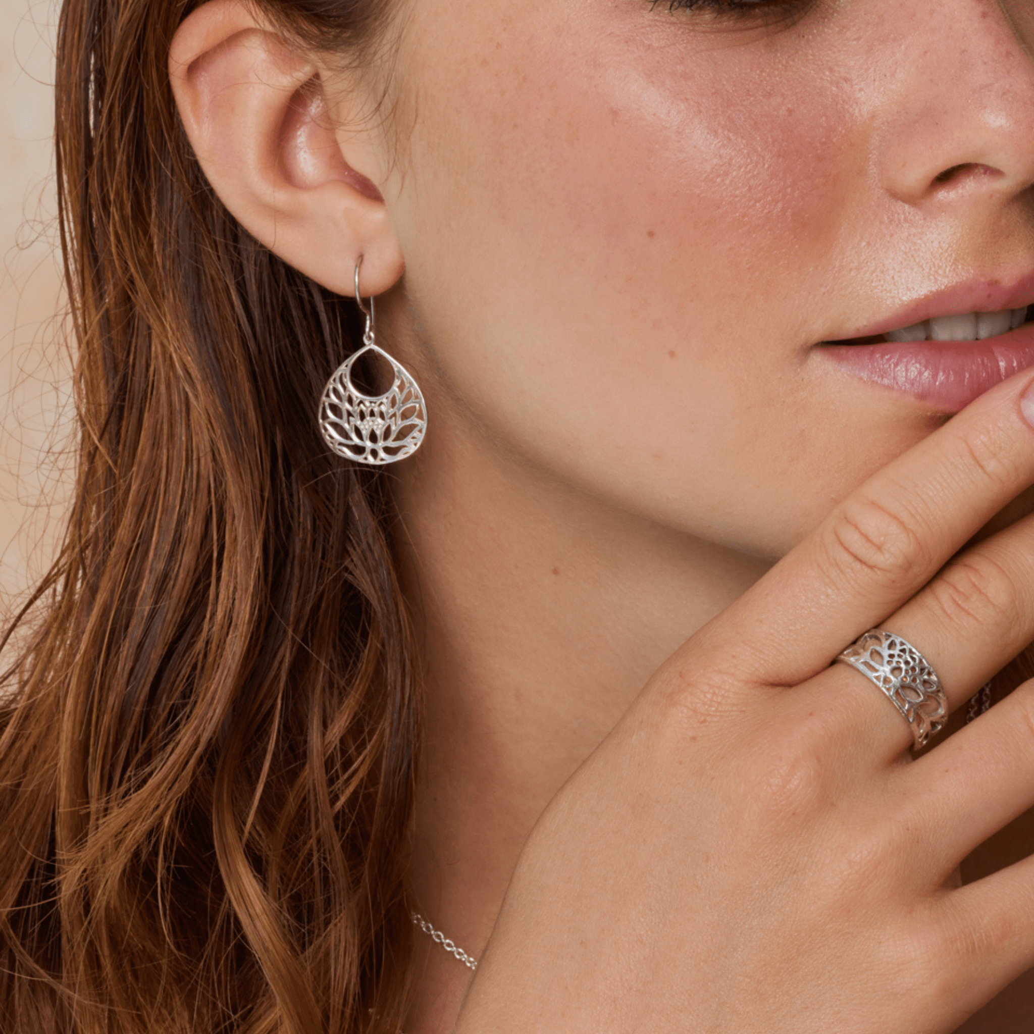 Jewelry Evolution Earrings Lotus Flower Petite Earrings