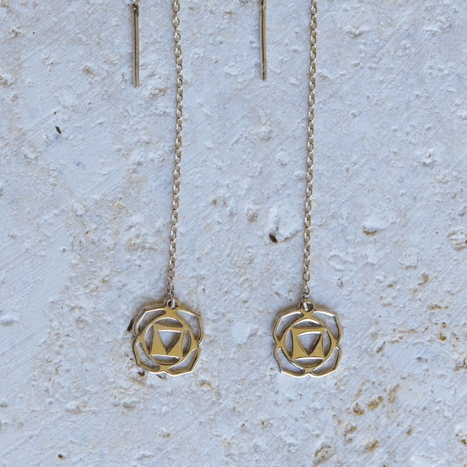 Jewelry Evolution Earrings Sterling Silver Root Chakra Threader Earrings