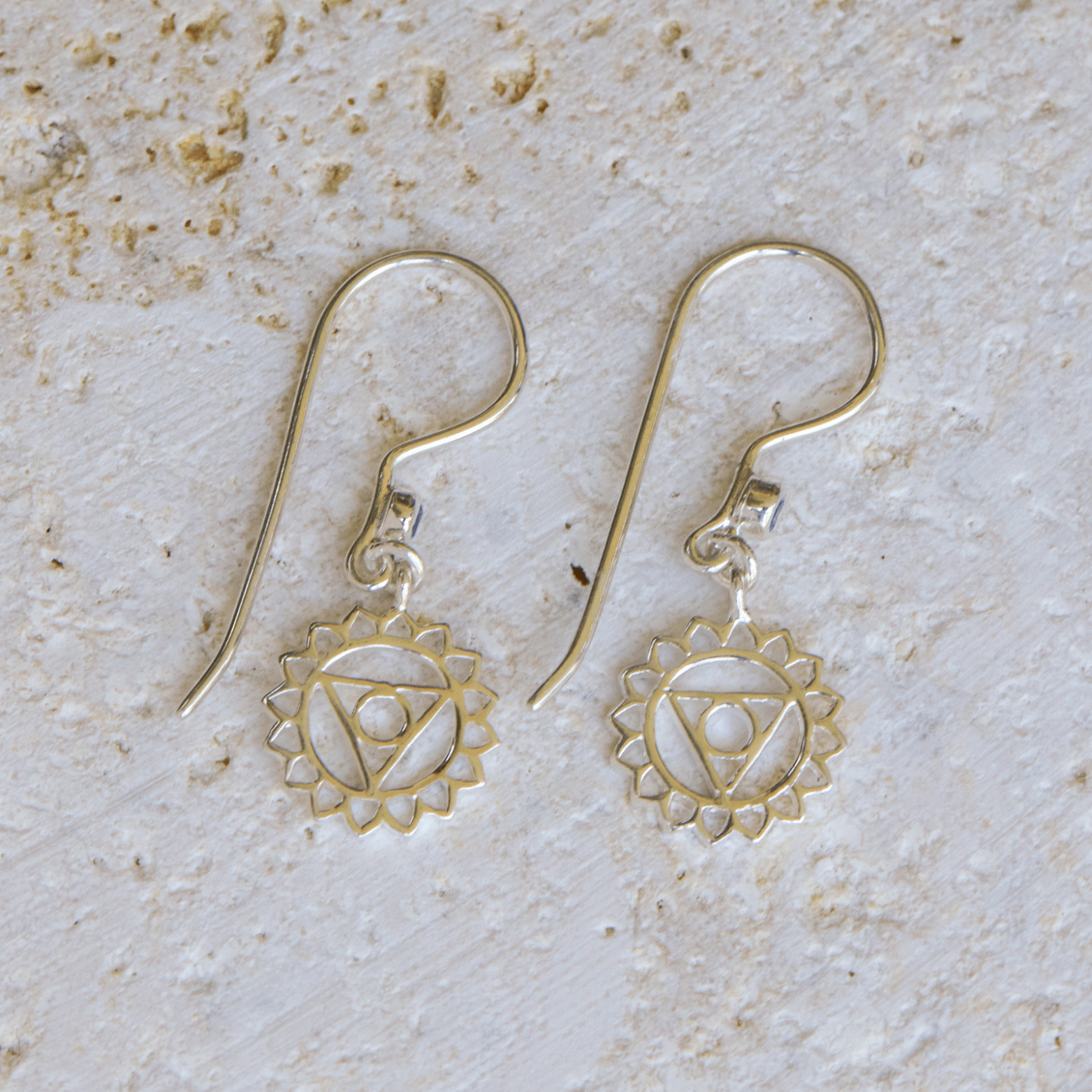 Jewelry Evolution Earrings Throat Chakra Stone Dangle Earrings