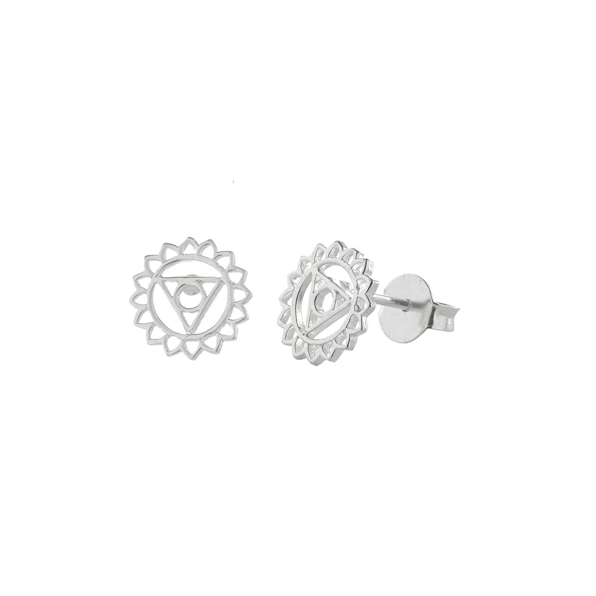 Jewelry Evolution Earrings Throat Chakra Stud Earrings
