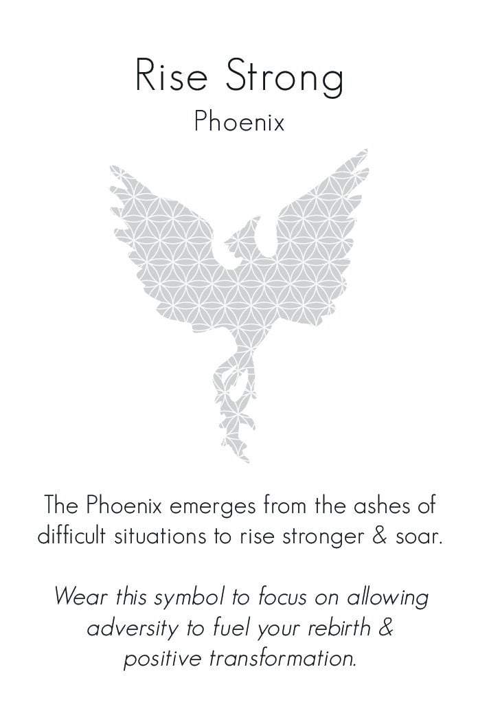 Jewelry Evolution Necklace Phoenix "Rise Strong" Necklace in Sterling Silver