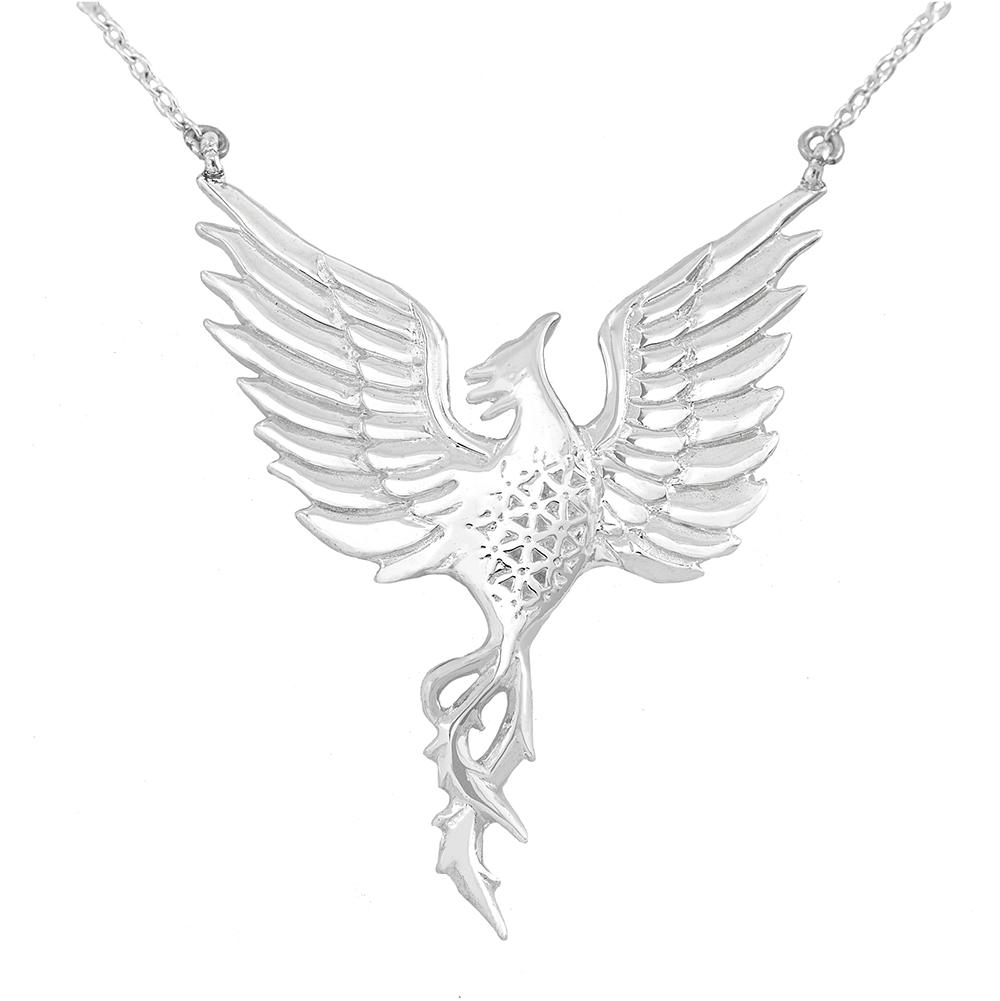 Jewelry Evolution Necklace Phoenix "Rise Strong" Necklace in Sterling Silver