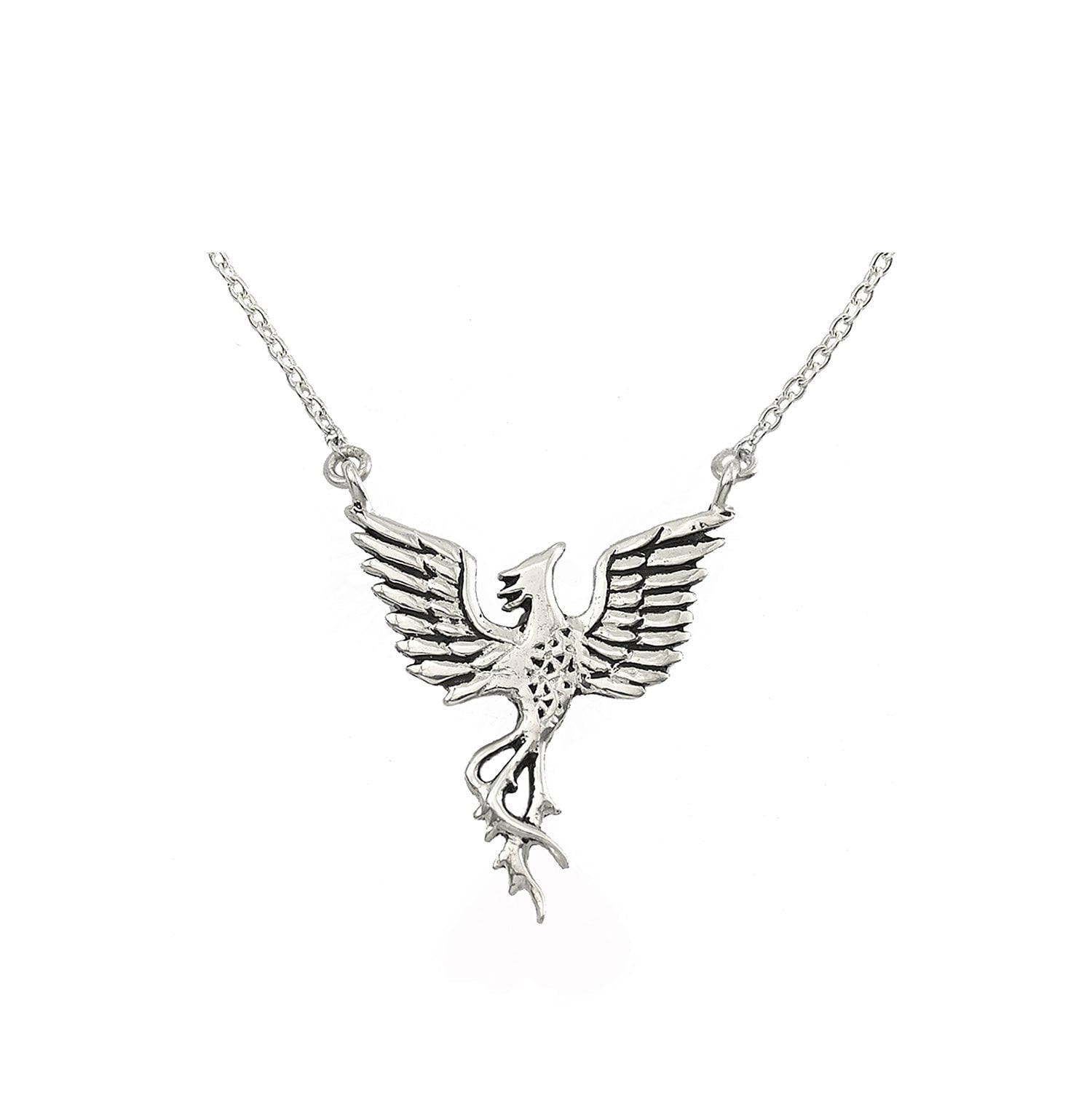 Jewelry Evolution Necklace Phoenix "Rise Strong" Necklace in Sterling Silver