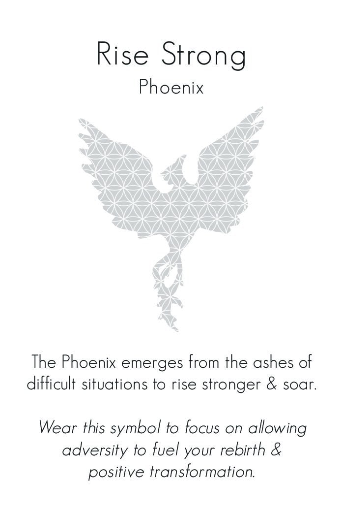 Jewelry Evolution Necklace Phoenix "Rise Strong" Necklace in Sterling Silver