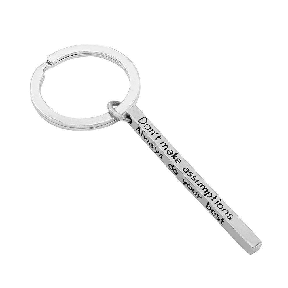 Jewelry Evolution Necklace The Four Agreements Bar Keychain