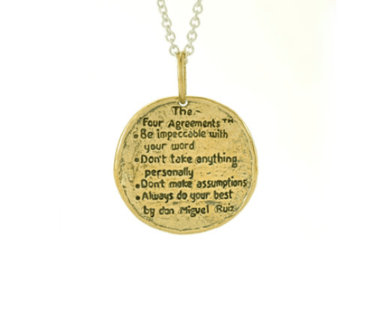 Jewelry Evolution Necklace The Four Agreements Hunab-Ku Pendant
