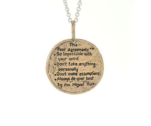 Jewelry Evolution Necklace The Four Agreements Hunab-Ku Pendant