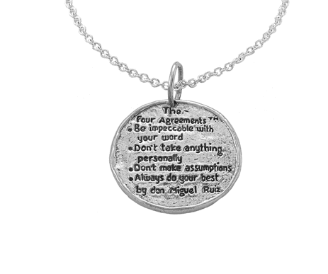 Jewelry Evolution Necklace The Four Agreements Hunab-Ku Pendant