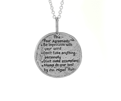 Jewelry Evolution Necklace The Four Agreements Hunab-Ku Pendant