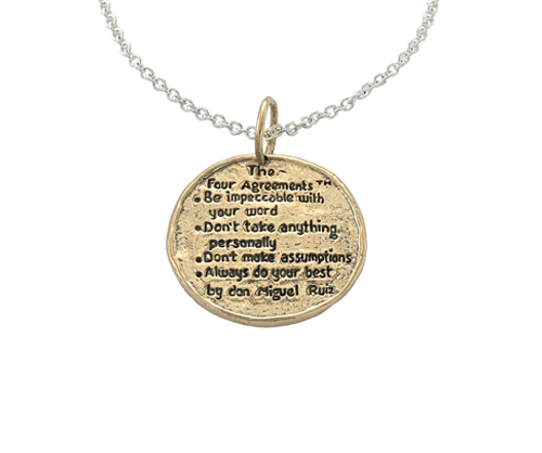 Jewelry Evolution Necklace The Four Agreements Hunab-Ku Pendant