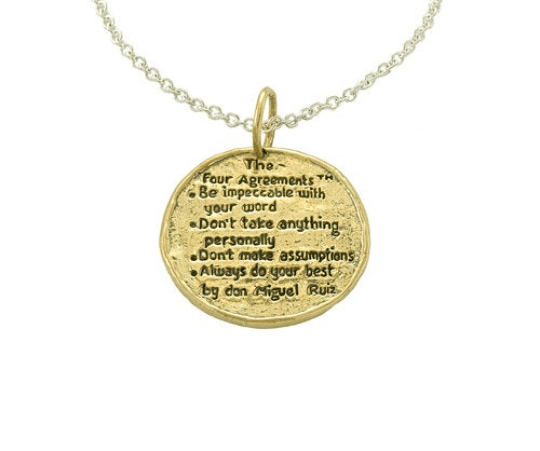 Jewelry Evolution Necklace The Four Agreements Hunab-Ku Pendant