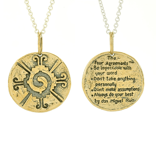 Jewelry Evolution Necklace The Four Agreements Hunab-Ku Pendant