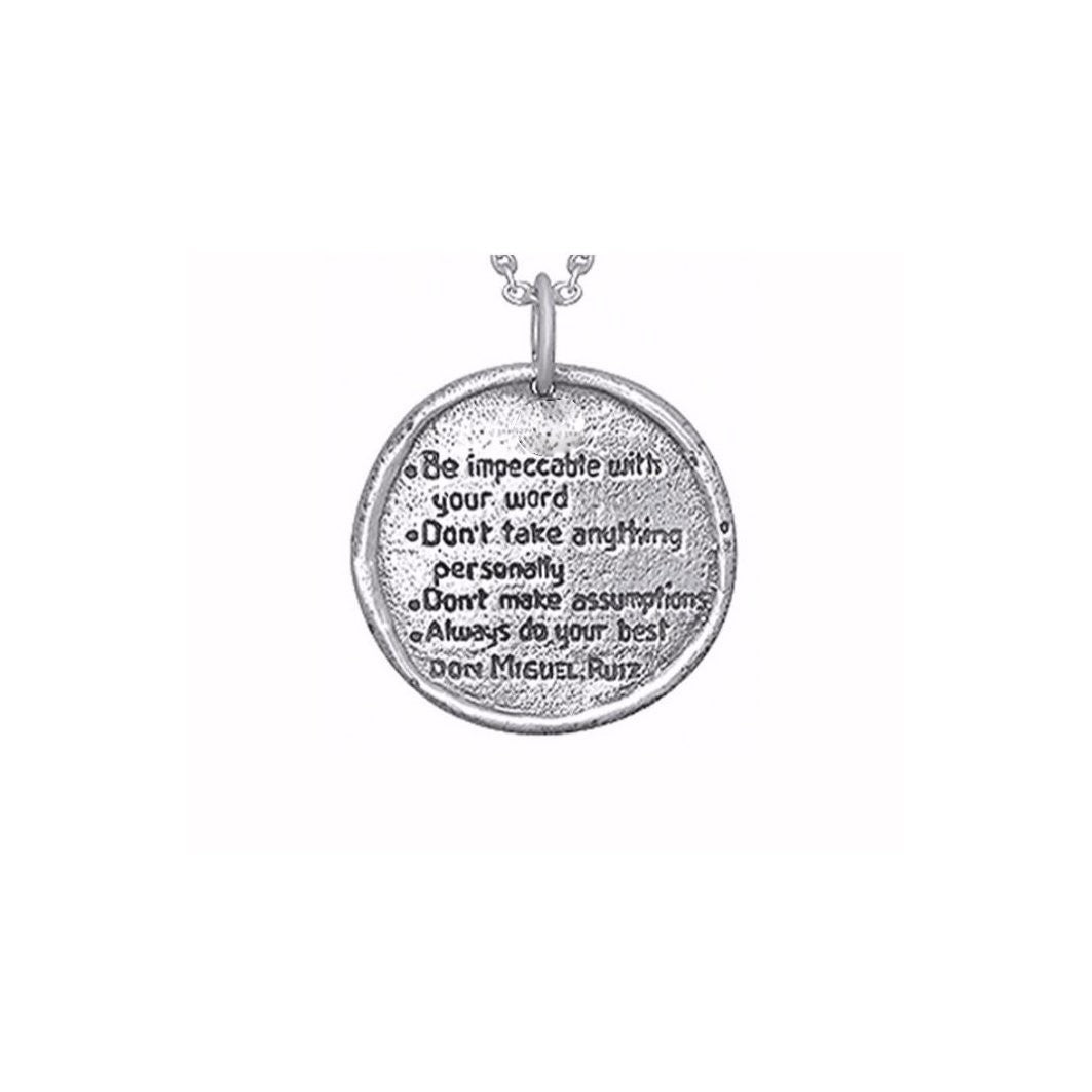 Jewelry Evolution Necklace The Four Agreements Medallion Necklace