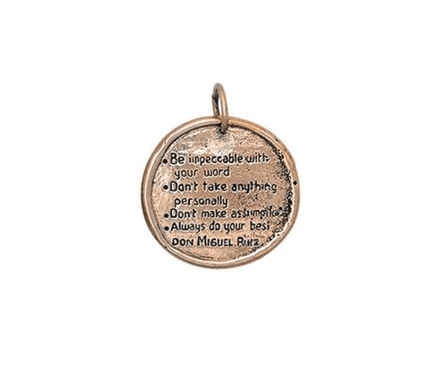 Jewelry Evolution Necklace The Four Agreements Medallion Necklace