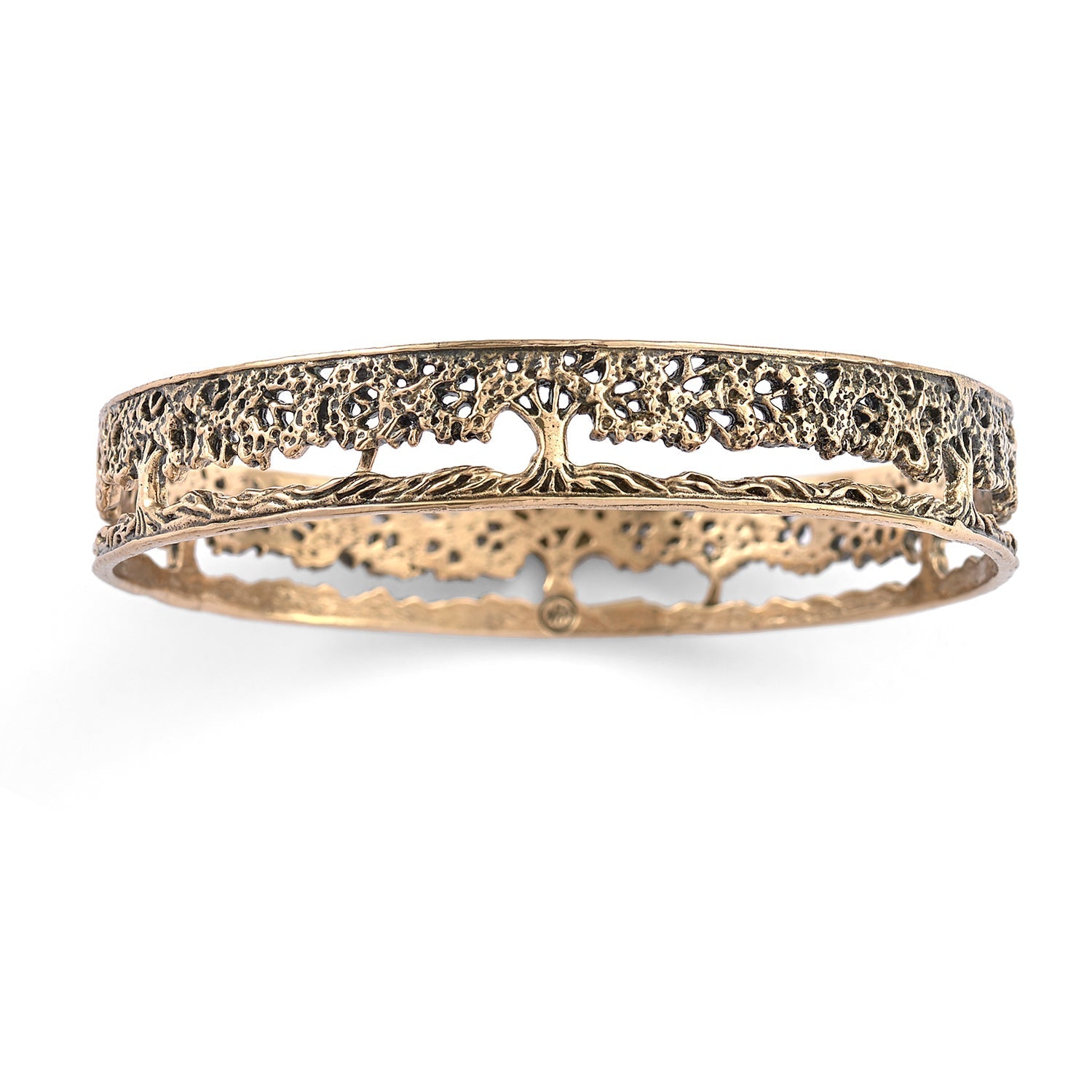 Jewelry Evolution8 Bracelet Solid Bronze Tree of Life Filigree Bangle