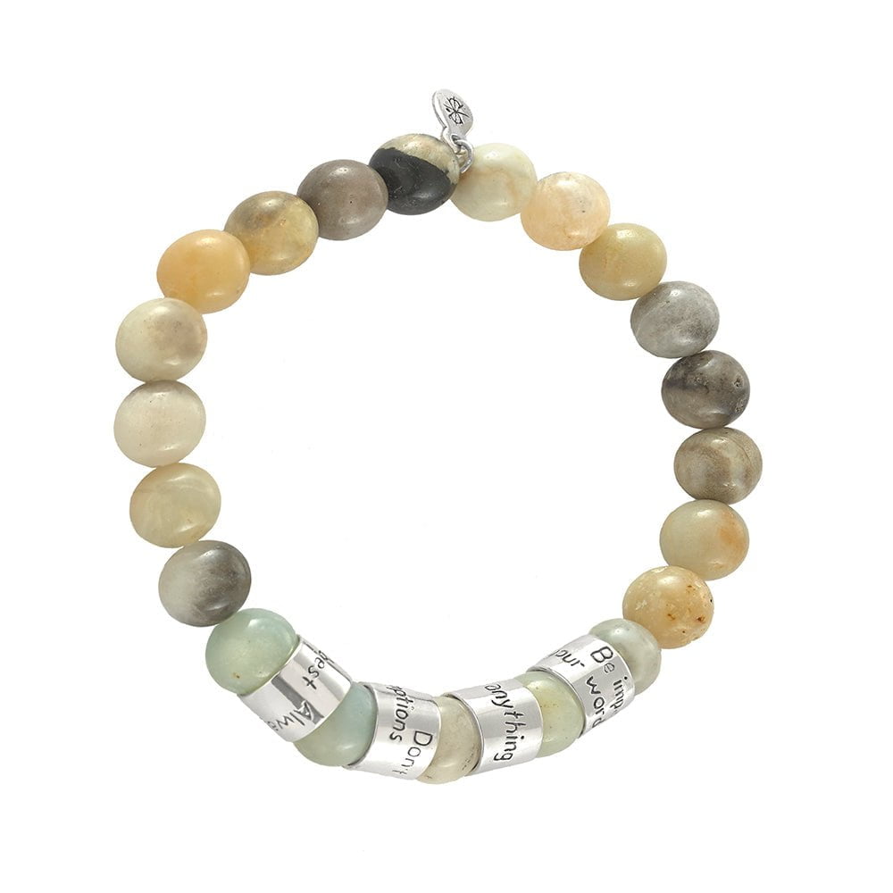 Jewelry Evolution8 Bracelet The Four Agreements Amazonite Beaded Bracelet