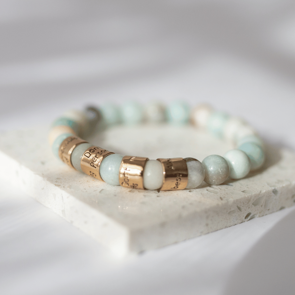 Jewelry Evolution8 Bracelet The Four Agreements Amazonite Beaded Bracelet