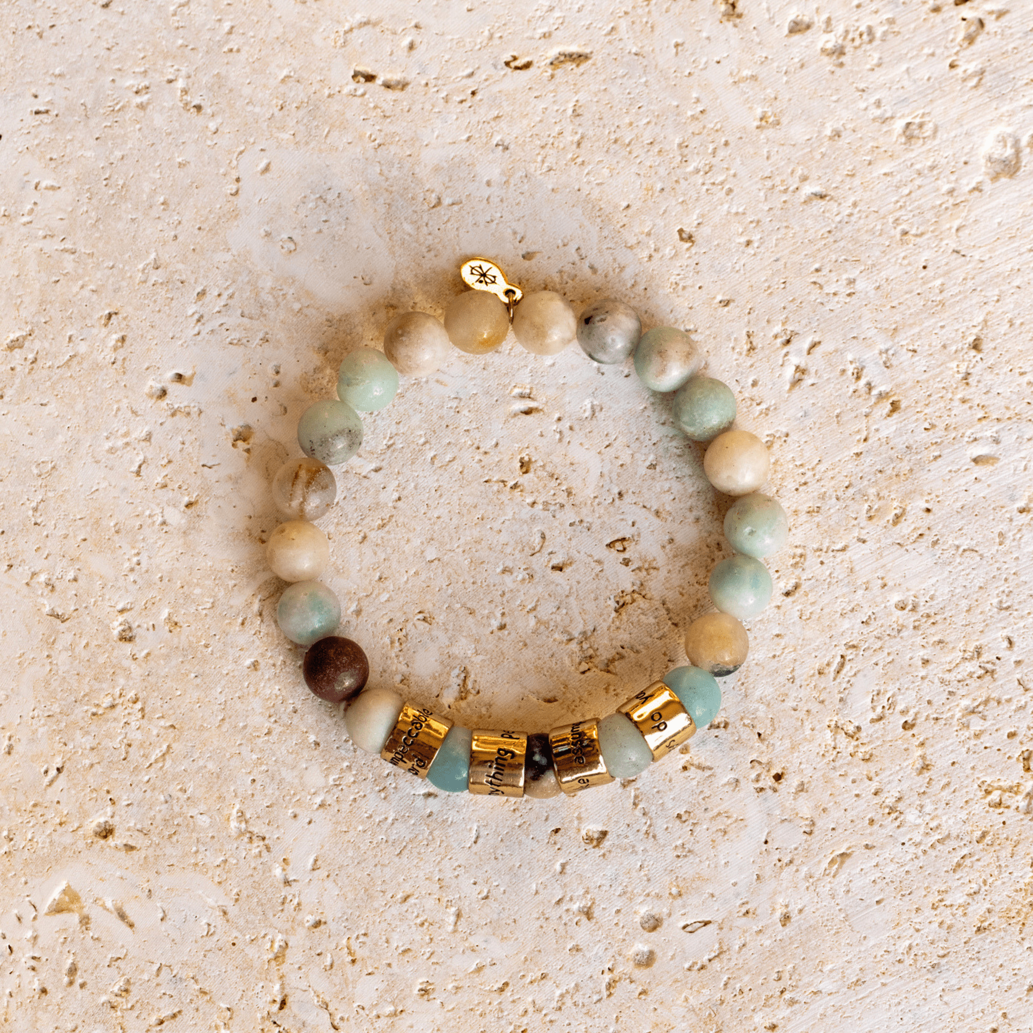 Jewelry Evolution8 Bracelet The Four Agreements Amazonite Beaded Bracelet