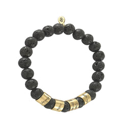 Jewelry Evolution8 Bracelet The Four Agreements Beaded Black Lava Rock Bracelet