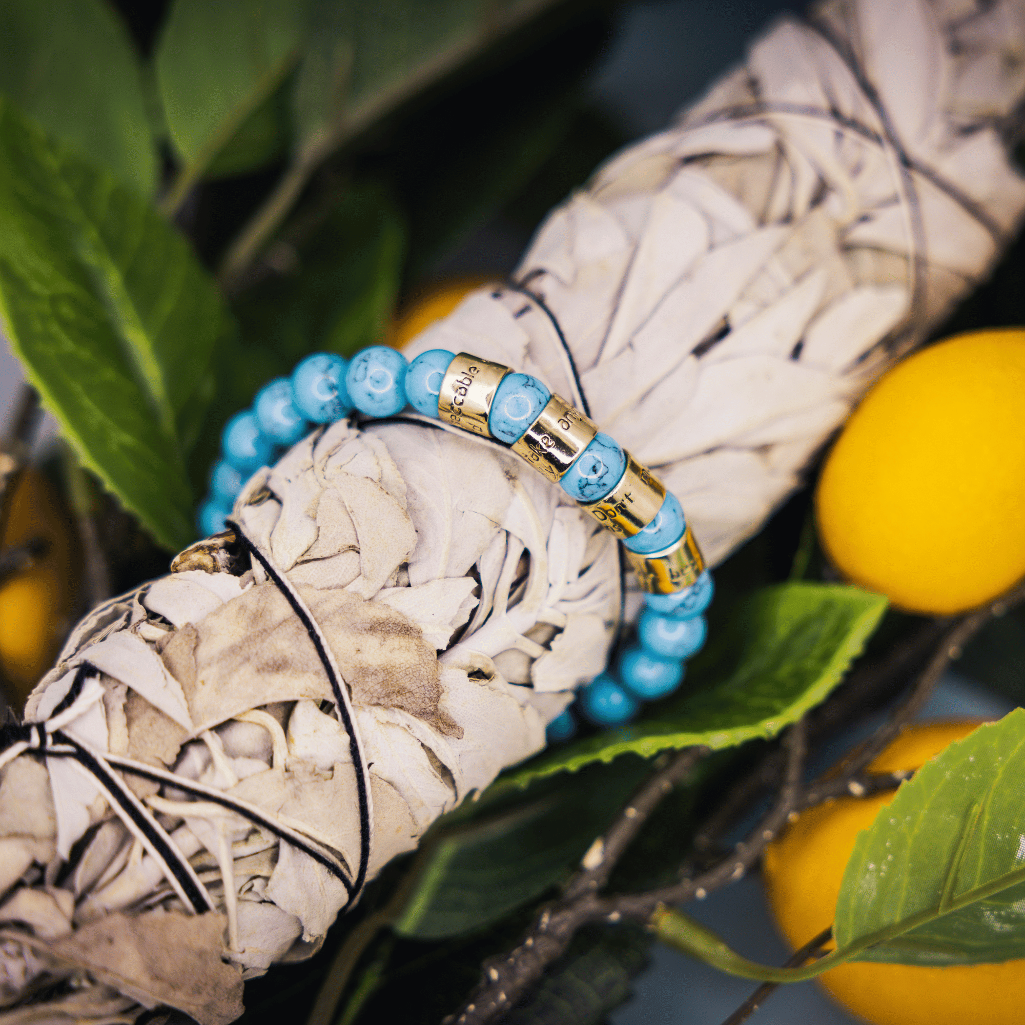 Jewelry Evolution8 Bracelet The Four Agreements Turquoise Beaded Bracelet