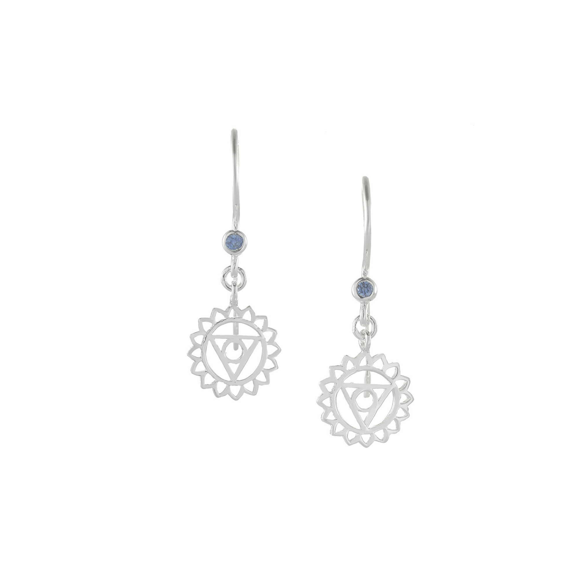Jewelry Evolution8 Earrings Throat Chakra Stone Dangle Earrings