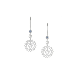 Jewelry Evolution8 Earrings Throat Chakra Stone Dangle Earrings
