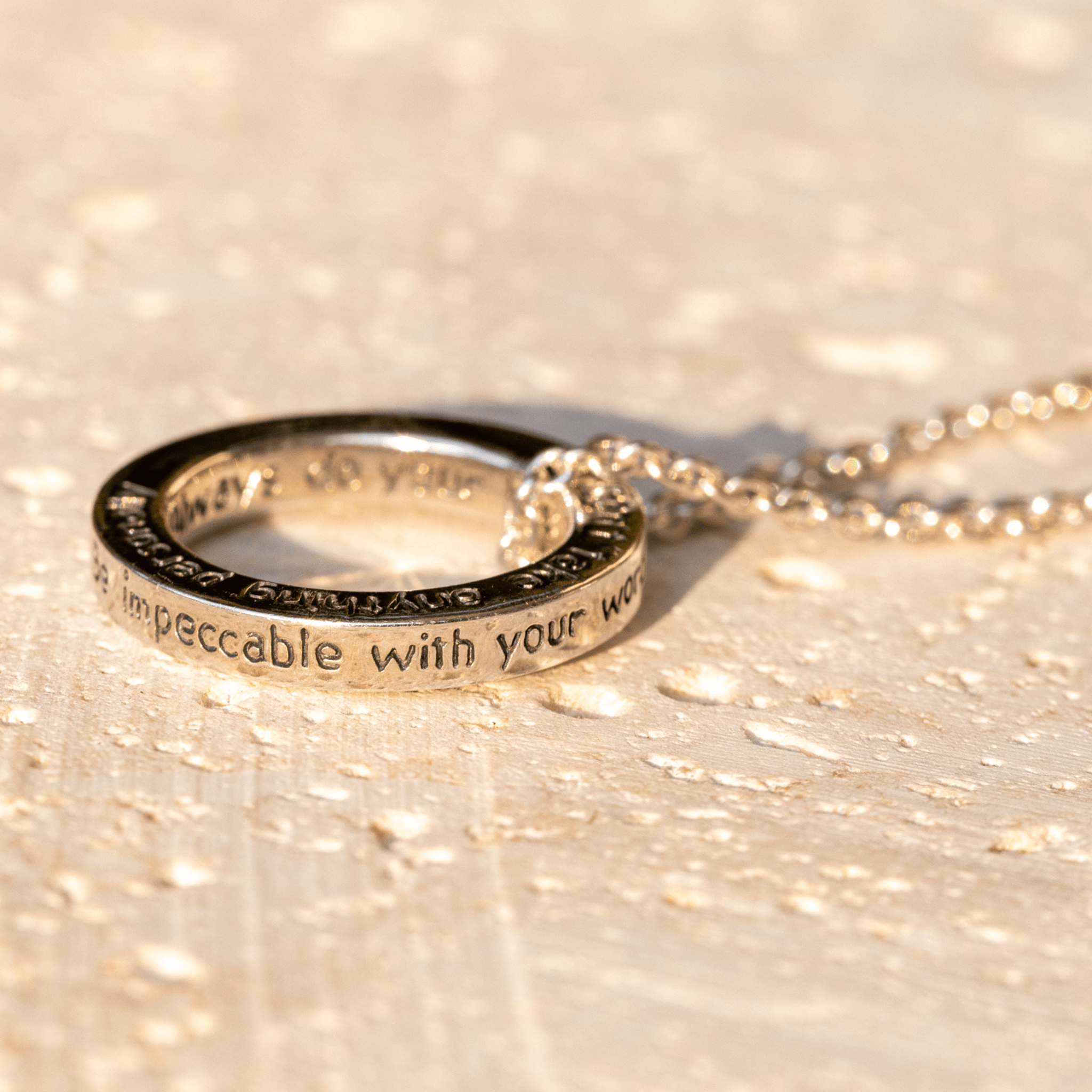 Jewelry Evolution8 Necklace The Four Agreements Ring Necklace