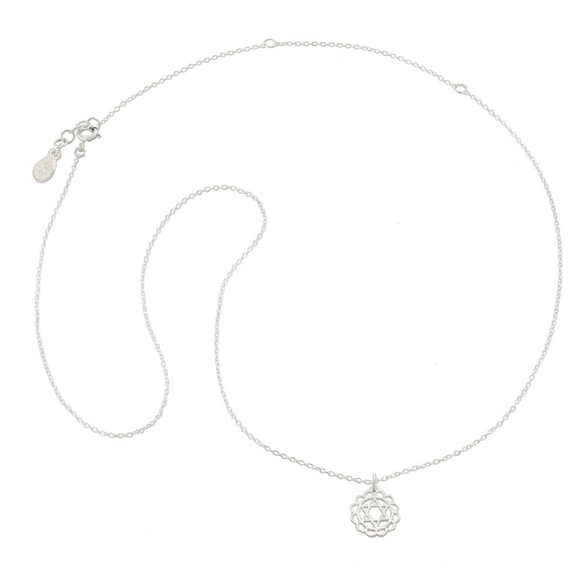 Sterling Silver Diamante Circle Pendant Necklace - Lovisa