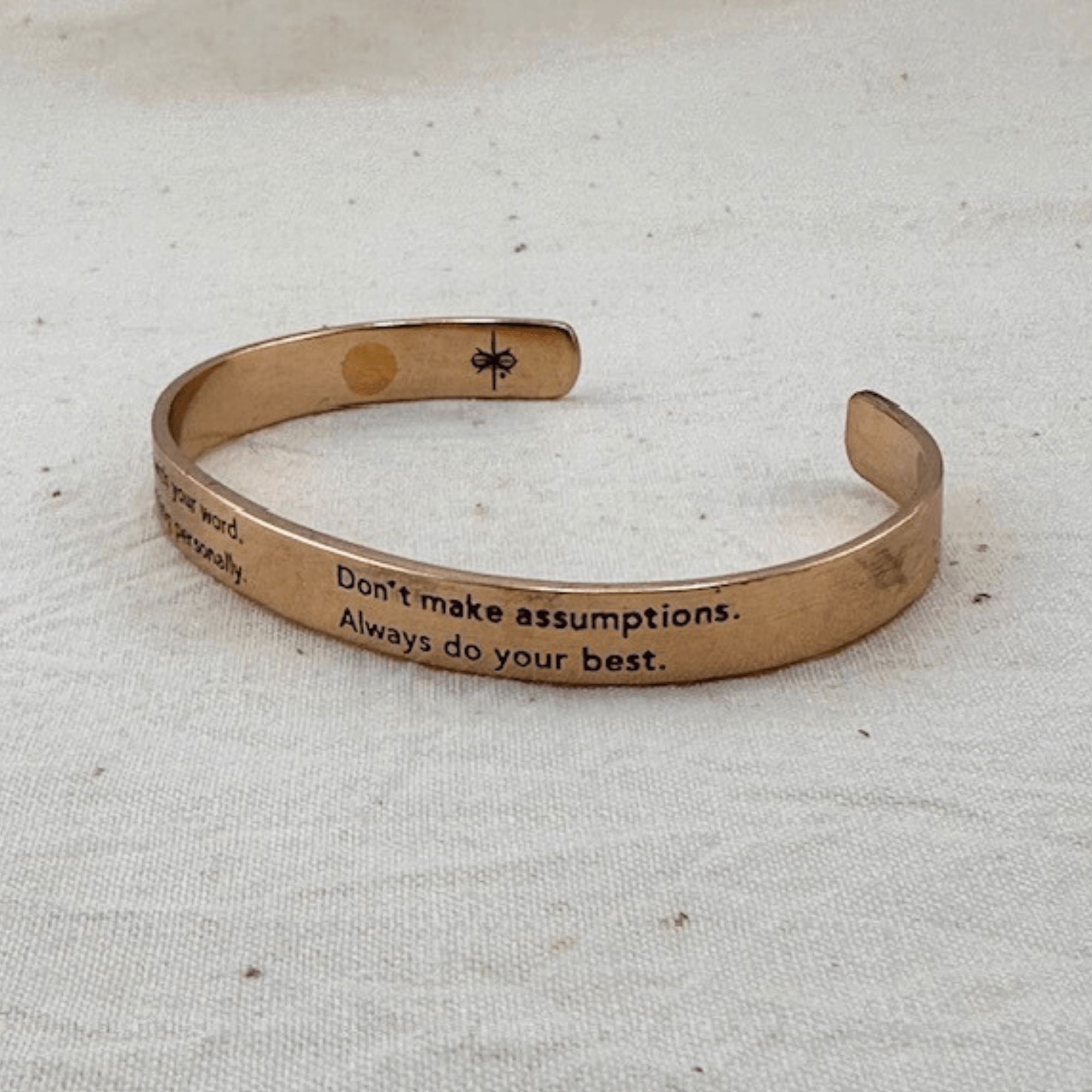 Jewelry Evolution Bracelet The Four Agreements Narrow Modern Cuff