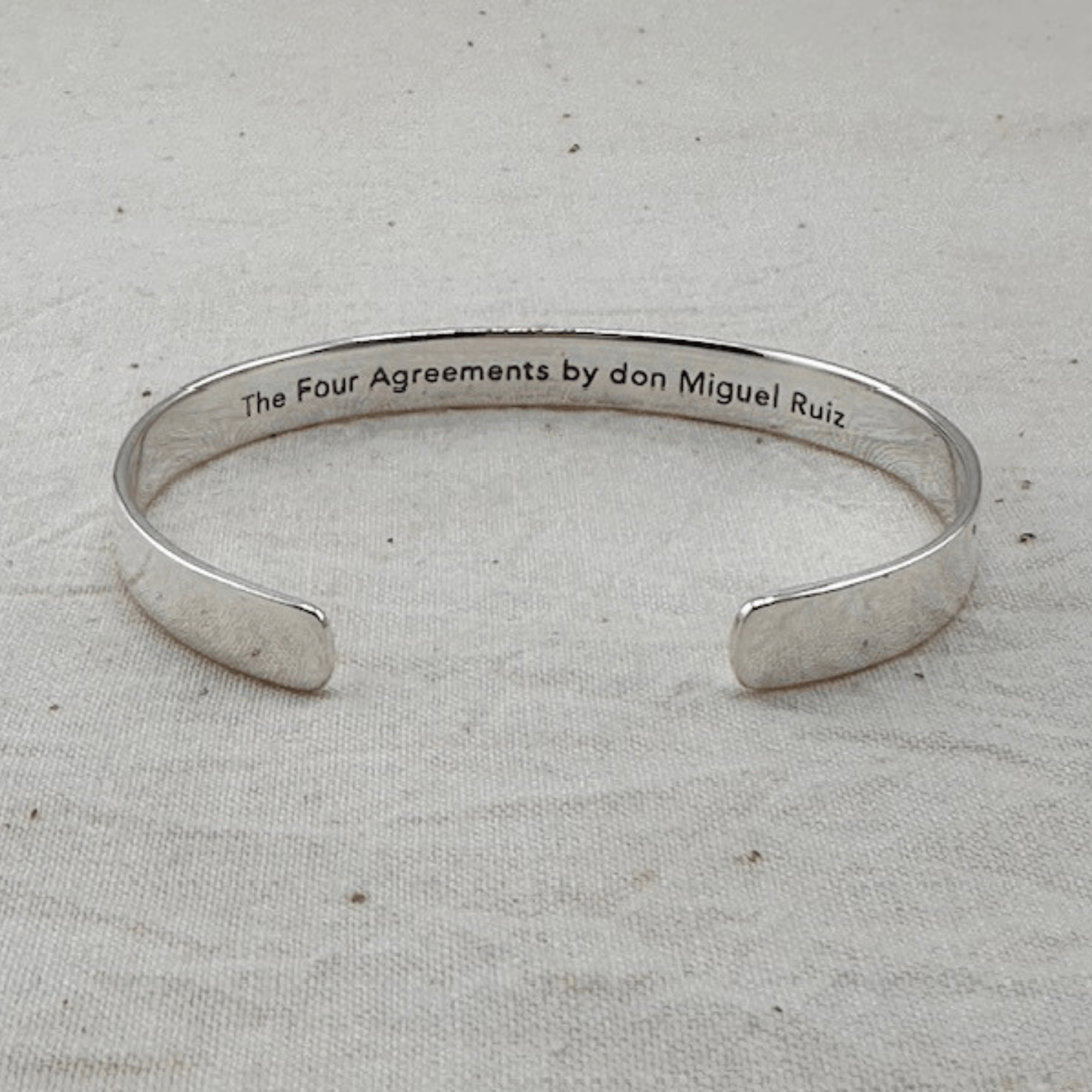 Jewelry Evolution Bracelet The Four Agreements Narrow Modern Cuff