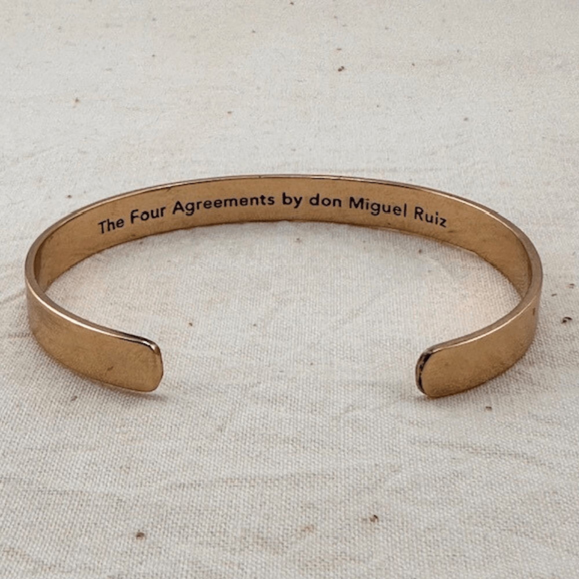 Jewelry Evolution Bracelet The Four Agreements Narrow Modern Cuff