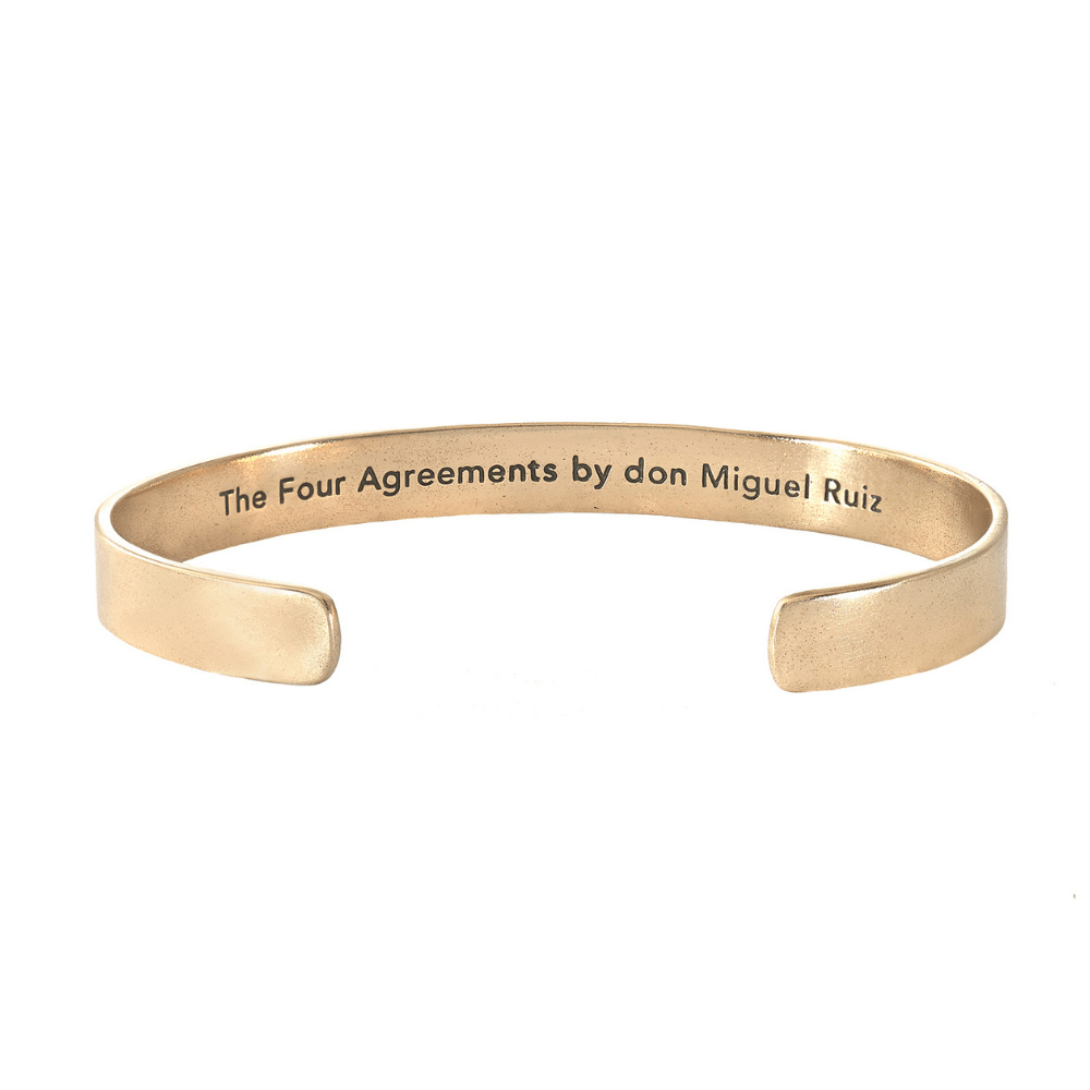 Jewelry Evolution Bracelet The Four Agreements Narrow Modern Cuff