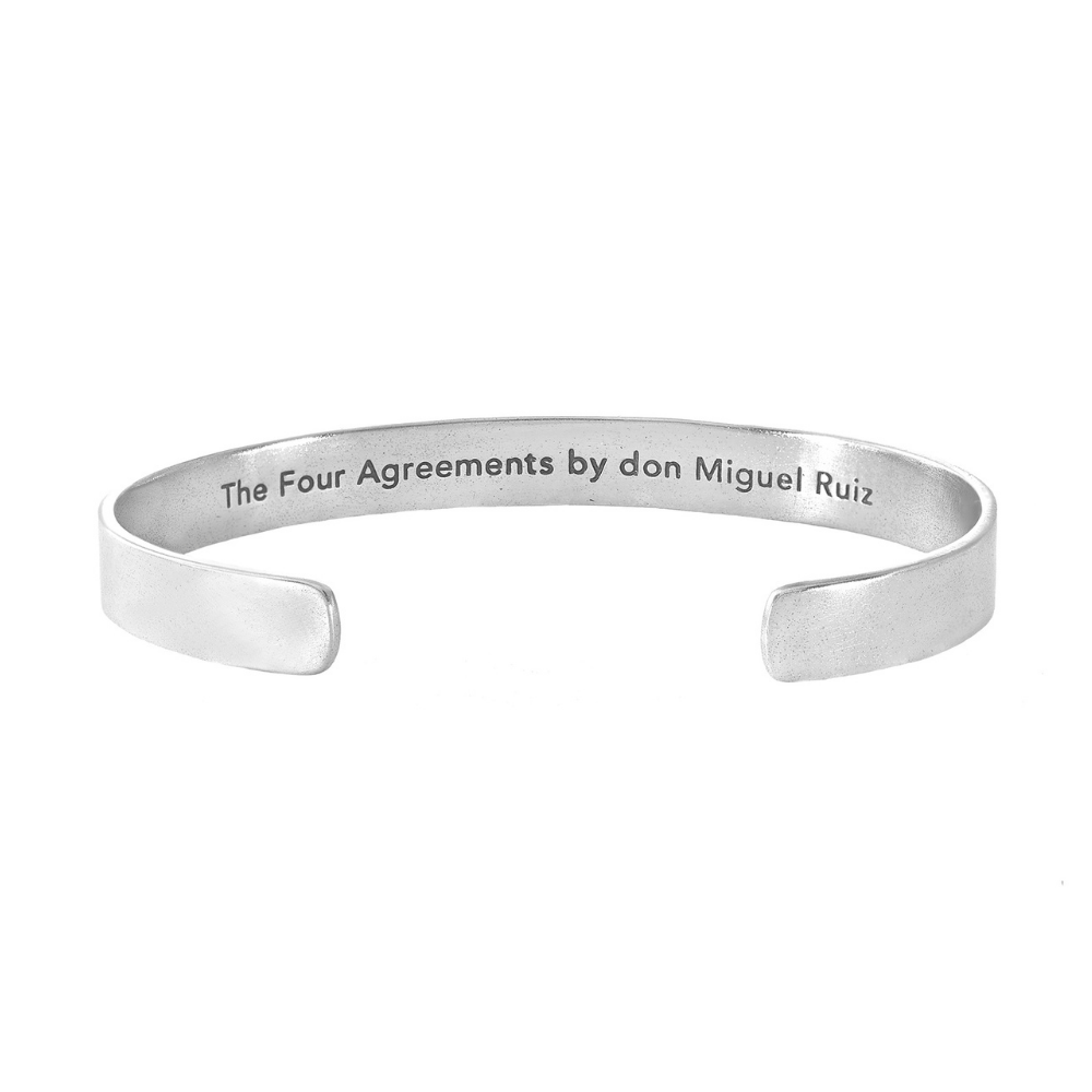 Jewelry Evolution Bracelet The Four Agreements Narrow Modern Cuff