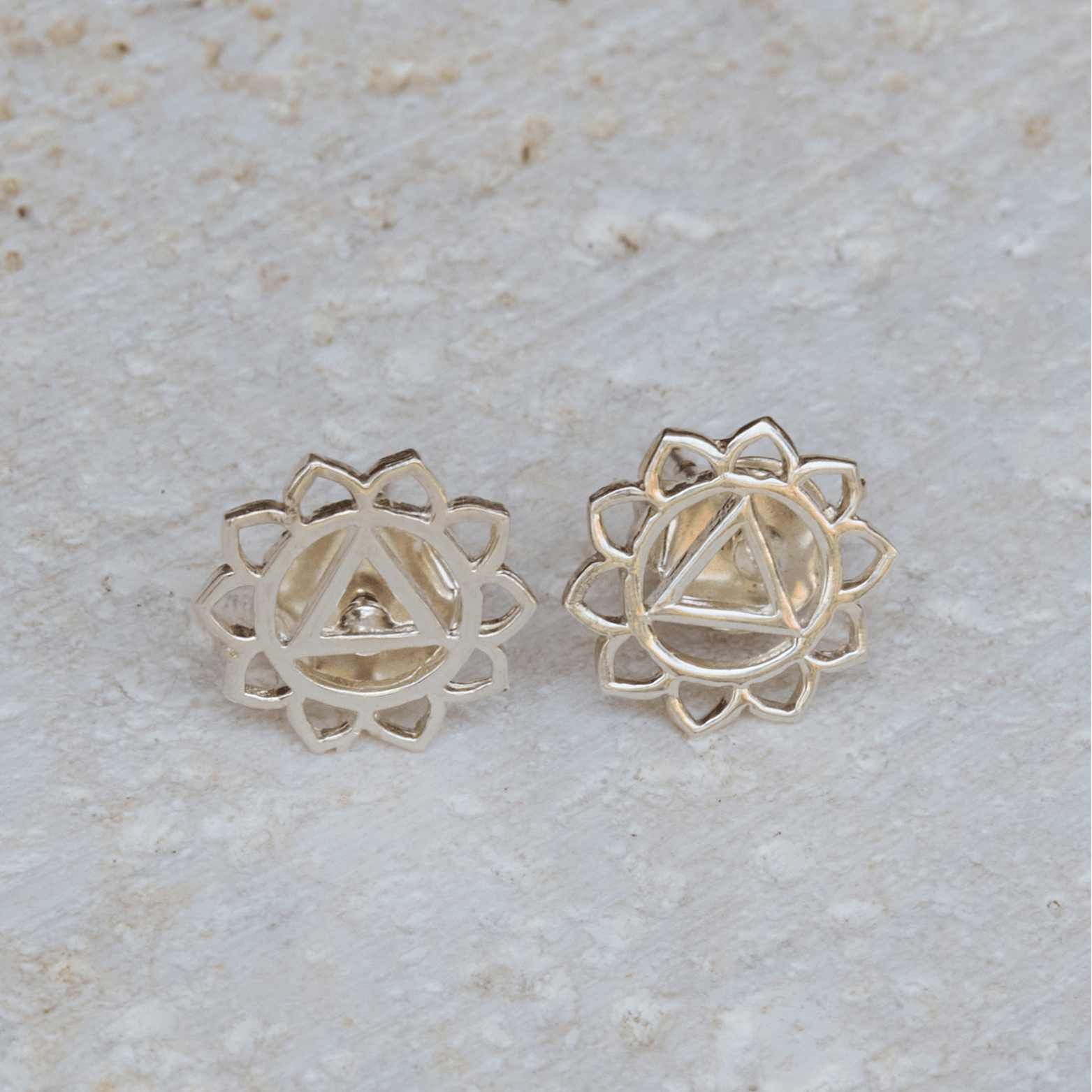 Jewelry Evolution Earrings Sterling Silver Solar Plexus Chakra Stud Earrings