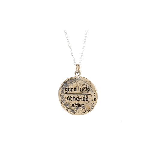 Jewelry Evolution Necklace Athena's Star "Good Luck" Journey Talisman in Bronze