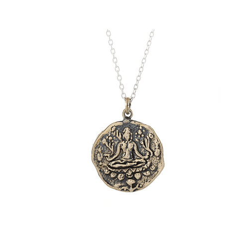 Jewelry Evolution Necklace Bronze Coin Lakshmi Abundance Journey Talisman Necklace