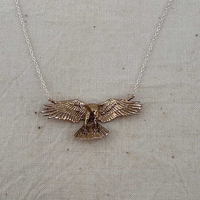 Jewelry Evolution Necklace Bronze Raven Necklace