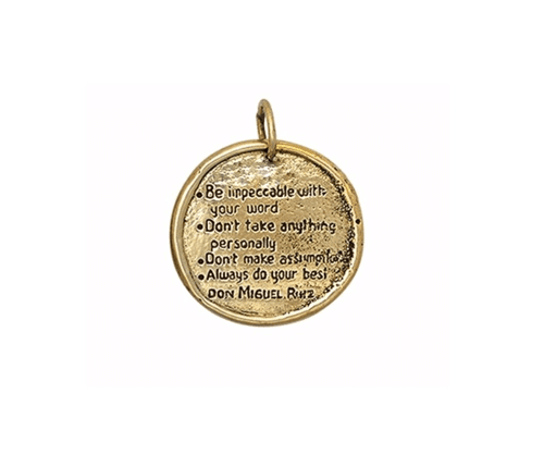 Jewelry Evolution Necklace Brass / Pendant Only The Four Agreements Medallion Necklace