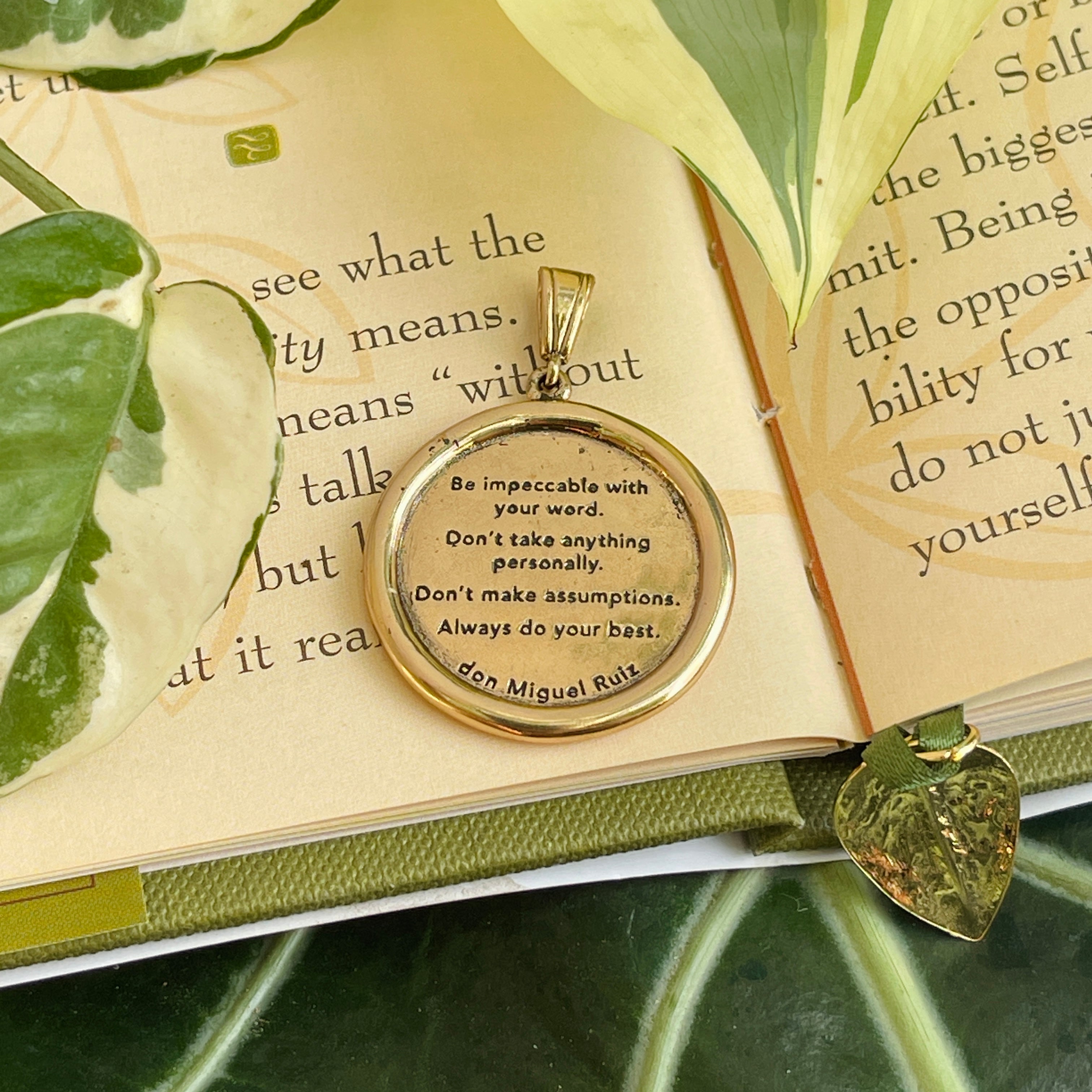 Jewelry Evolution Necklace Pendant Only / Bronze The Four Agreements Tree of Life Medallion